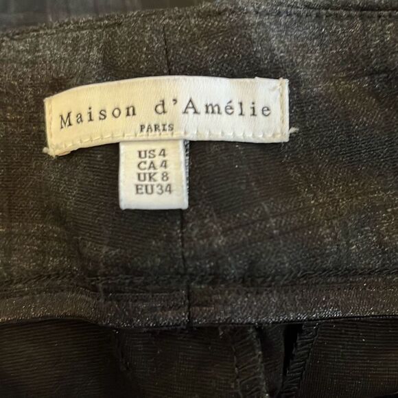 Madison & d’amelie size 4 gray and black plaid pants with stretchy waist -‎ 2206 - Picture 3 of 4